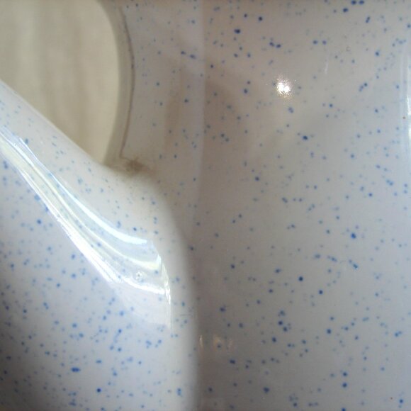 Blue Speckled Stoneware TEAPOT German Democratic Republic GDR ca. 1949-90 Vtg - Picture 4 of 7